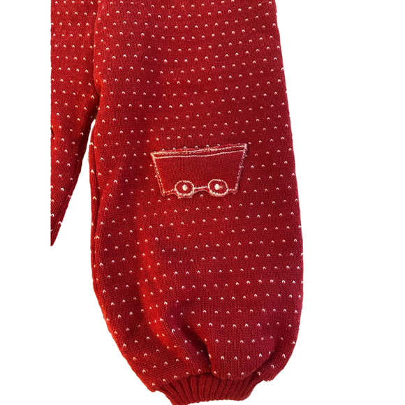 Baby Unbranded Red Knitted Overalls 12M - Picture 5 of 5